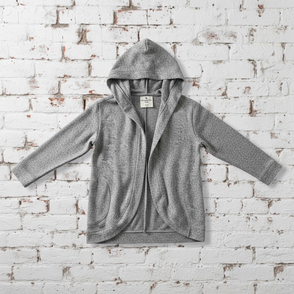 Abercrombie Kids Gray Open-Front Hoodie Sweater